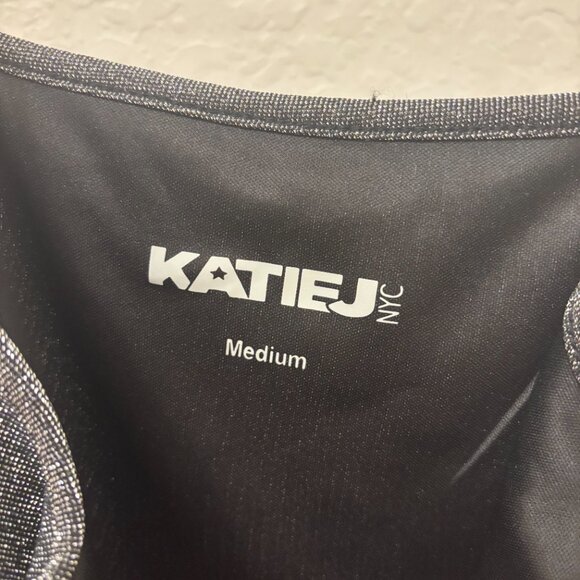 Katie J NYC Abby Gunmetal Gray Ruched Party Dress Junior Size Medium - Picture 9 of 9